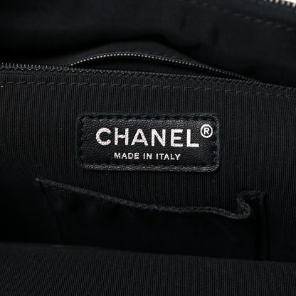 Chanel Metallic Lambskin Quilted Drawstring Backpack Dark Grey 6 of 13