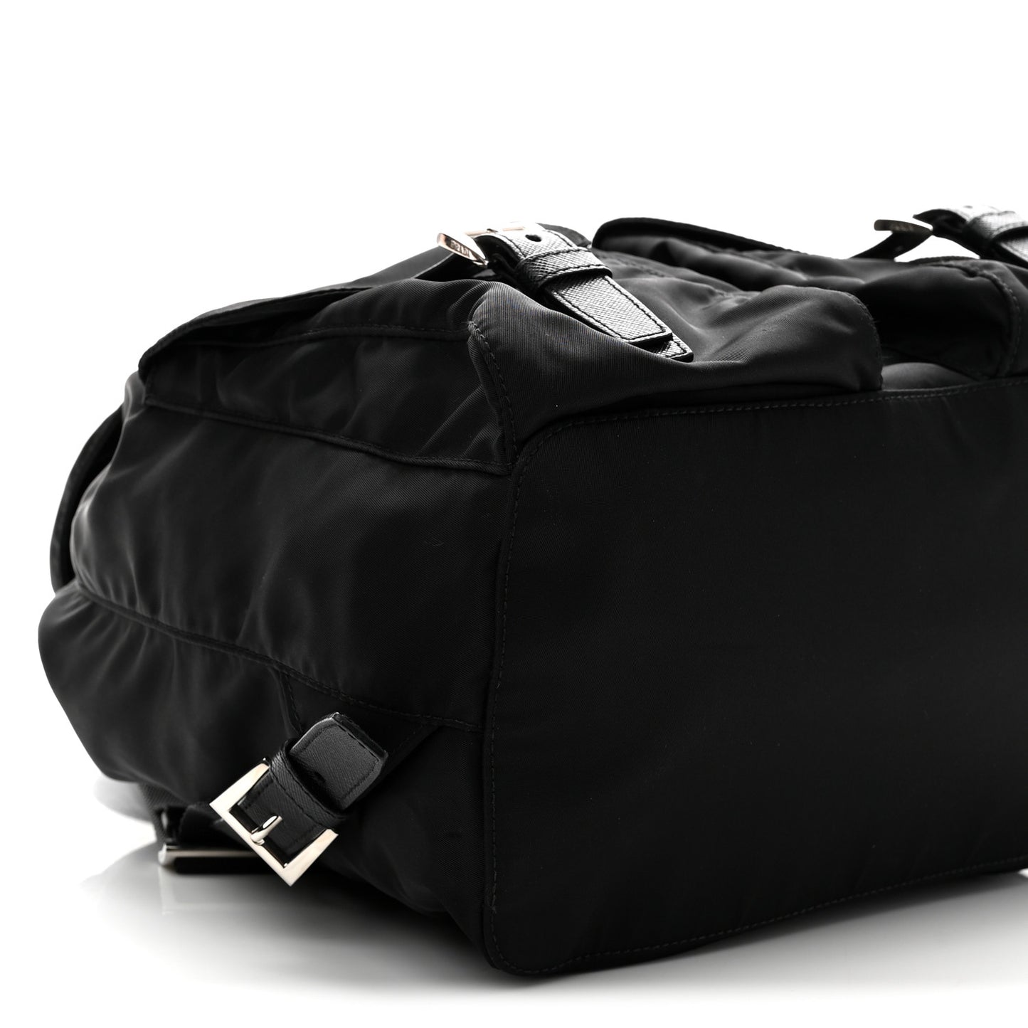 Tessuto Nylon Saffiano Medium Backpack Black