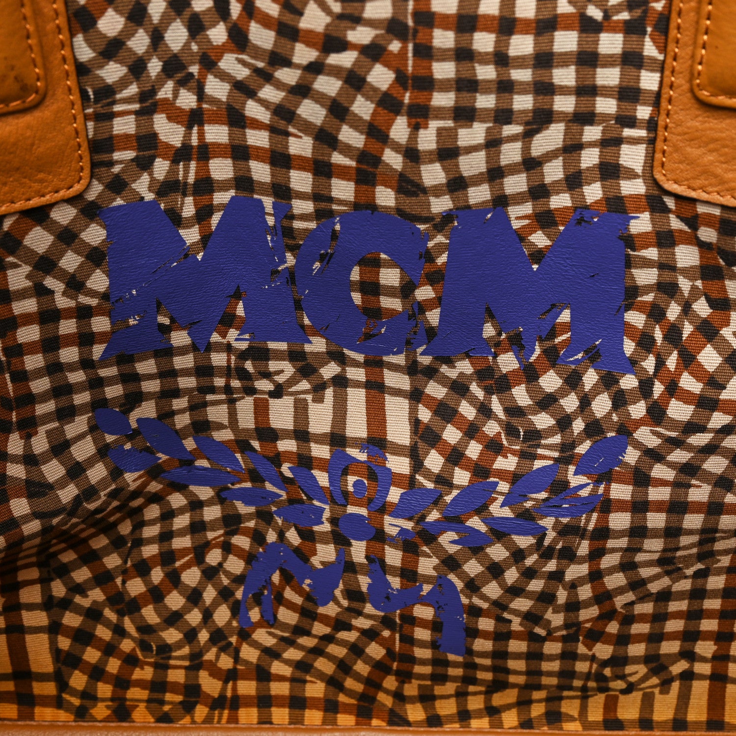 MCM Visetos Medium Liz Reversible Shopper Tote Cognac 9 of 17