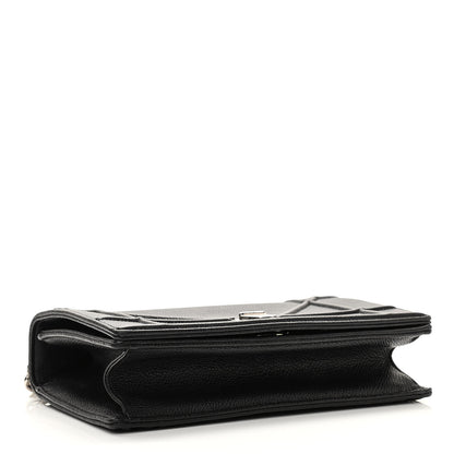 Christian Dior Grained Calfskin Medium Diorama Flap Bag Black 4 of 11