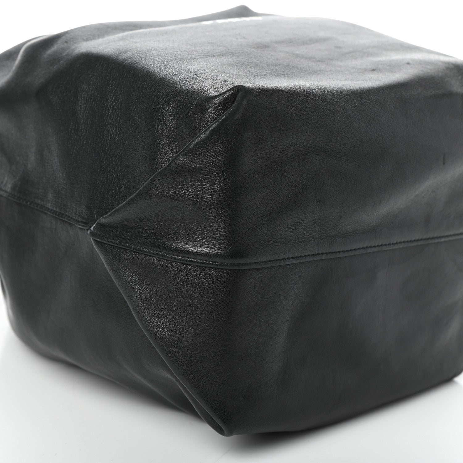 Saint Laurent Lambskin Teddy Drawstring Bag Black 7 of 8