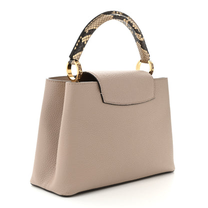 Louis Vuitton Taurillon Python Capucines MM Galet 3 of 9