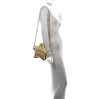 Chanel Metallic Lambskin Quilted Walk Of Fame Star Bag Gold 2 of 10