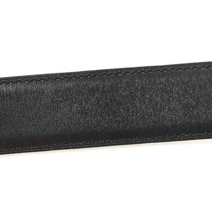 Hermes Box Courchevel 24mm Constance H Belt  70 28 Black Gold 5 of 6