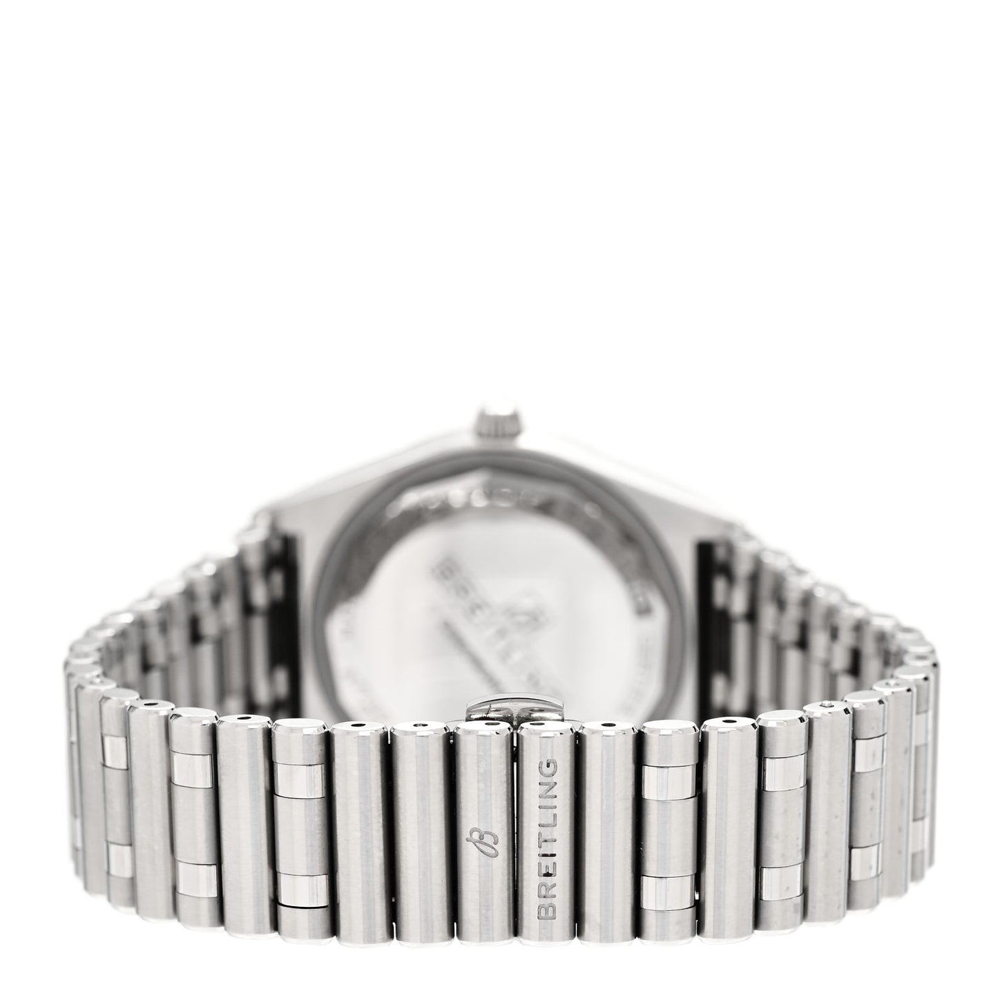 Stainless Steel Diamond Bezel 32mm Chronomat Quartz Watch Silver A77310591A1A1