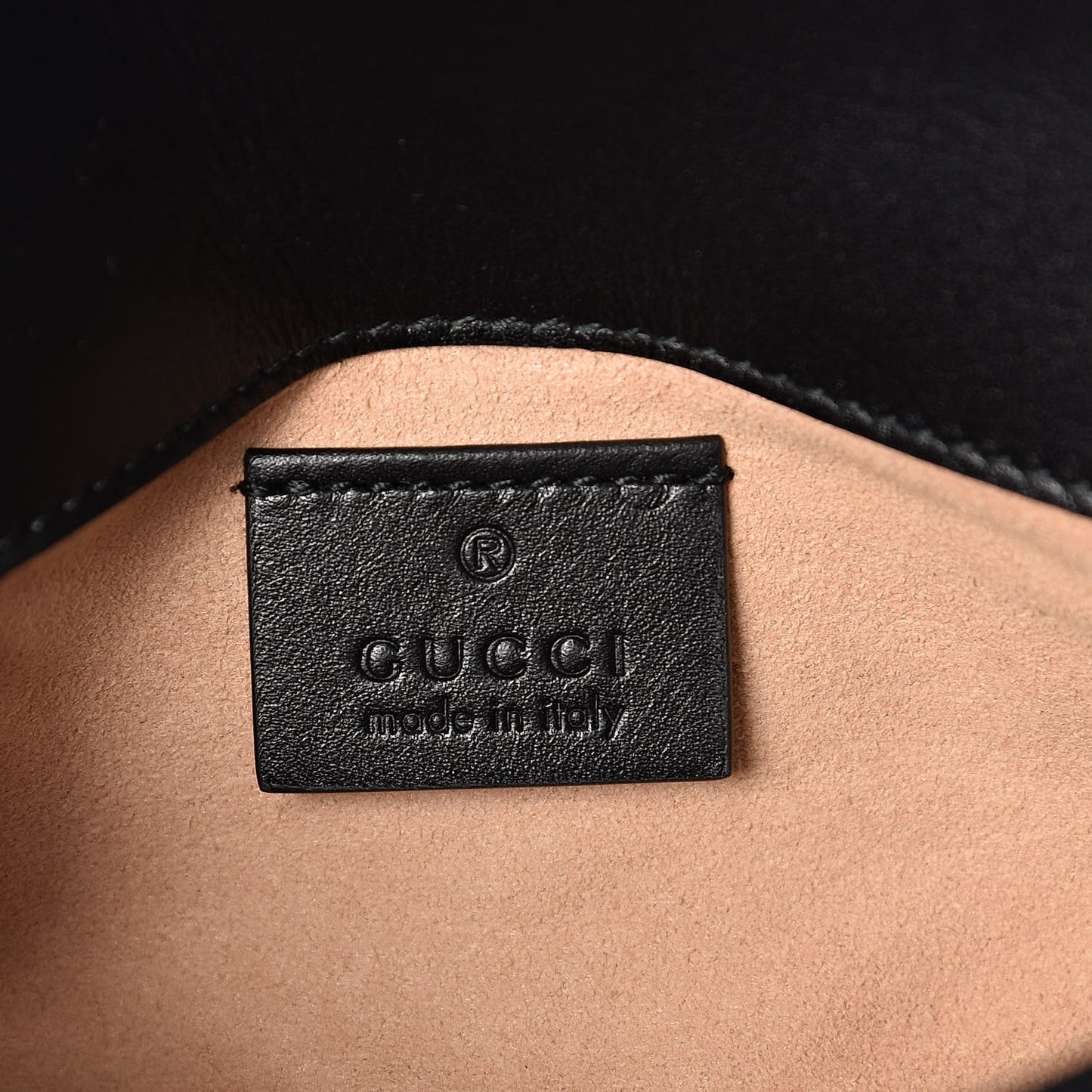 Calfskin Matelasse Super Mini GG Marmont Shoulder Bag Black