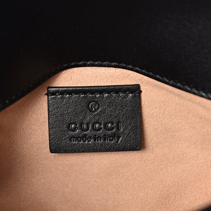 Gucci Calfskin Matelasse Super Mini GG Marmont Shoulder Bag Black 6 of 11