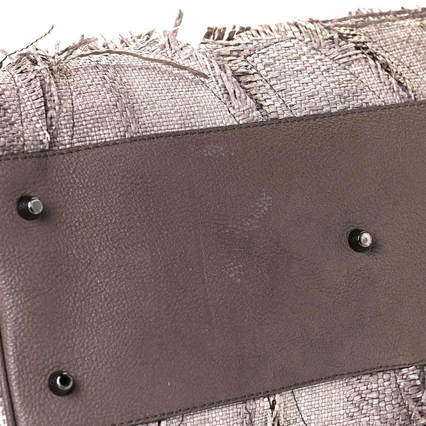 Raffia Prorsum Patchwork Tote Grey