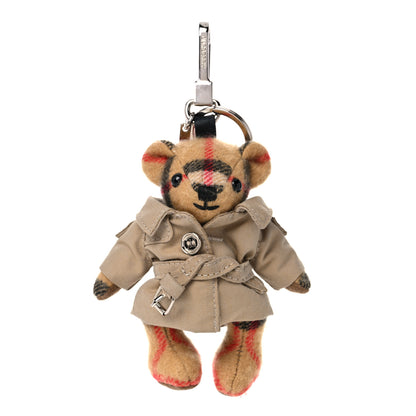 Burberry Thomas Check Trench Teddy Bear Keychain Charm Camel 1 of 4