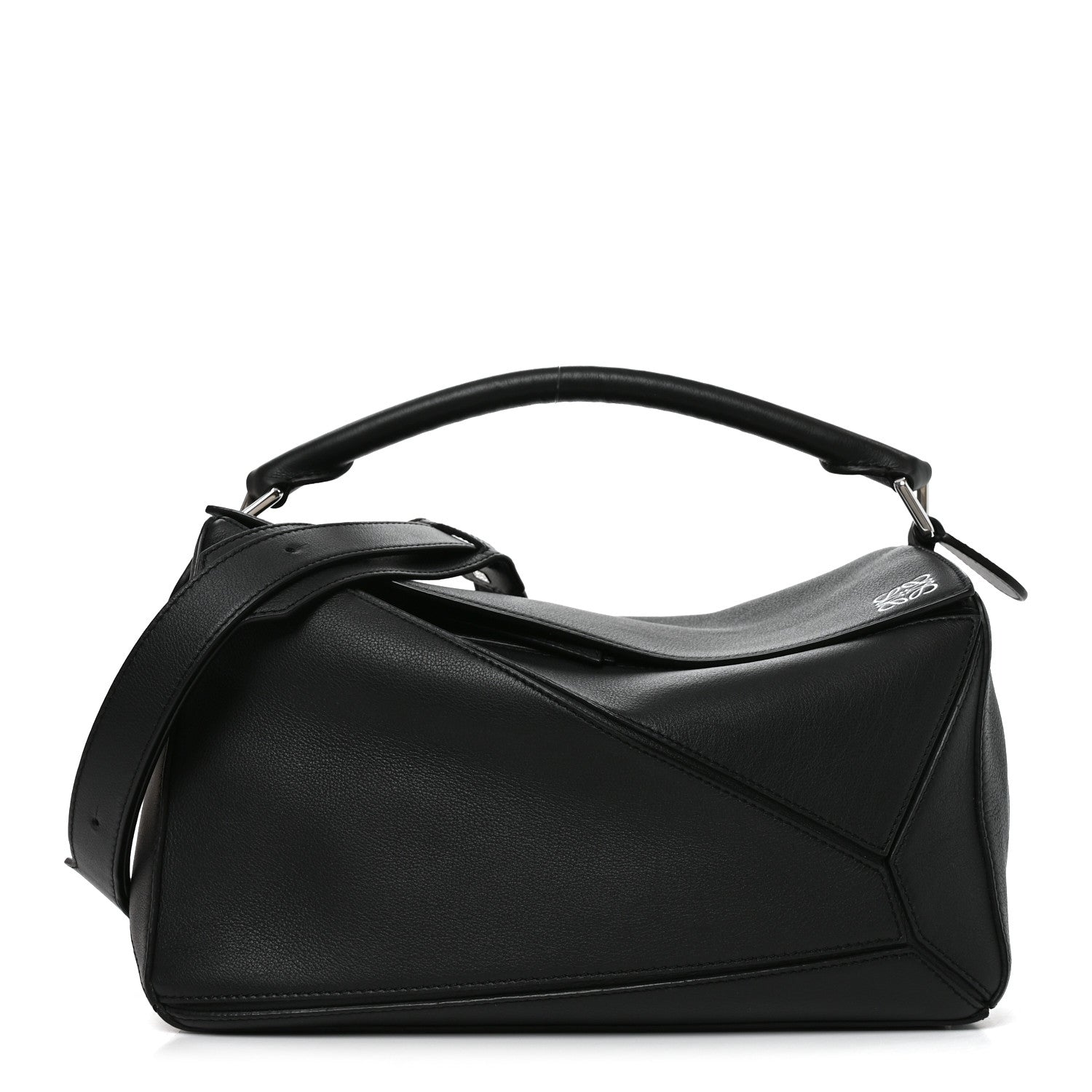 Loewe Calfskin Medium Puzzle Bag Black 1 of 9