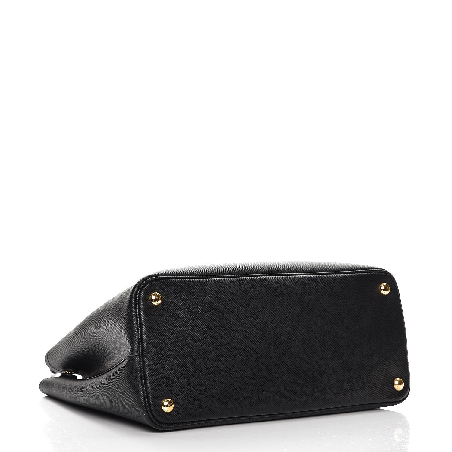 Prada Saffiano Cuir Medium Double Bag Black Fuoco 5 of 8