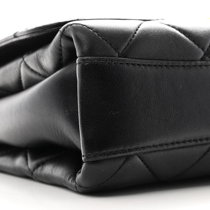 Chanel Lambskin Quilted CC Crystal Logo Chain Flap Black 10 of 11