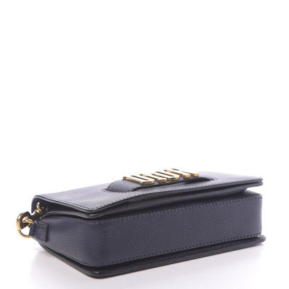 Christian Dior Grained Calfskin Dio(r)evolution Flap Bag Navy Blue 4 of 10