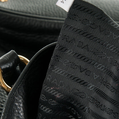 Prada Cervo Deerskin Side Zip Tote Nero Black 10 of 12