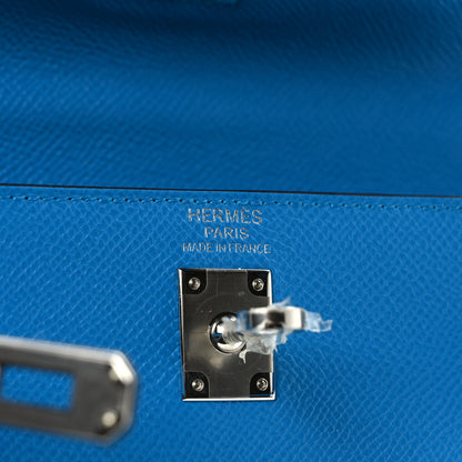 Hermes Epsom Kelly Sellier 25 Bleu Frida 6 of 12