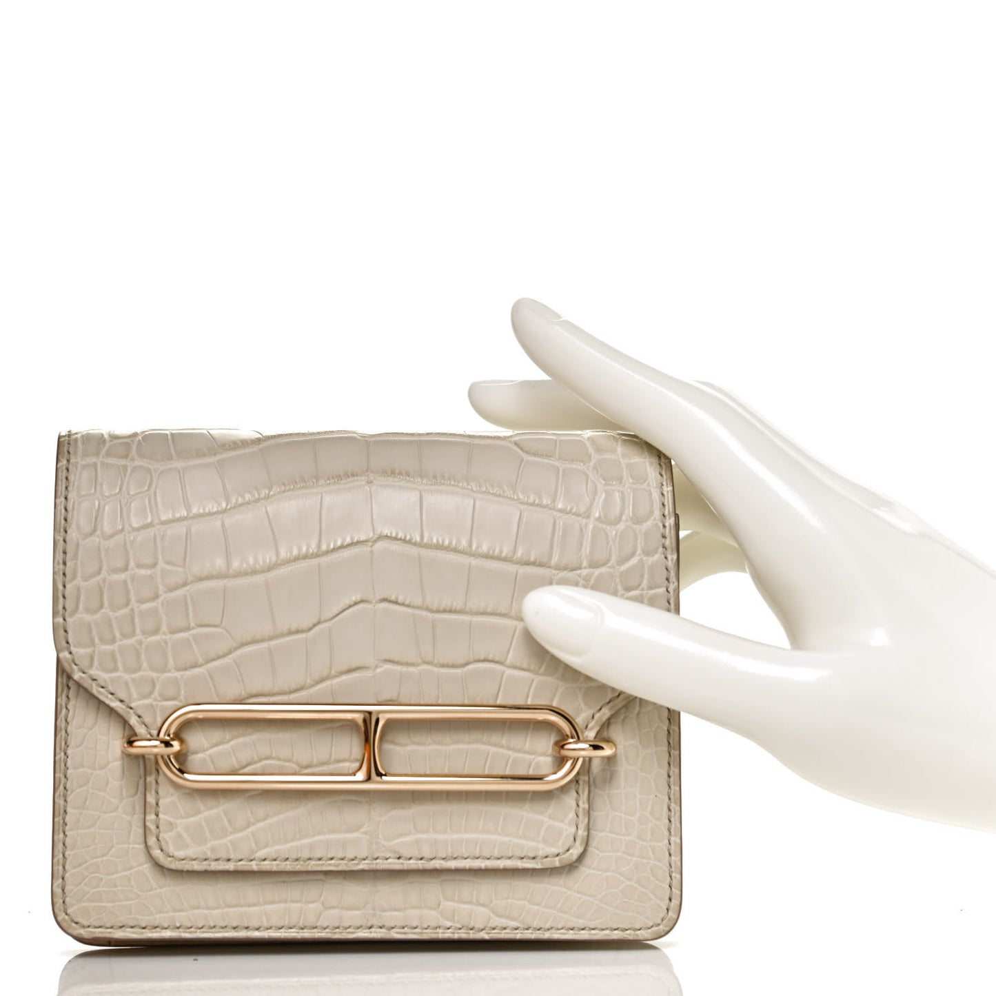 Matte Alligator Roulis Slim Wallet Beton