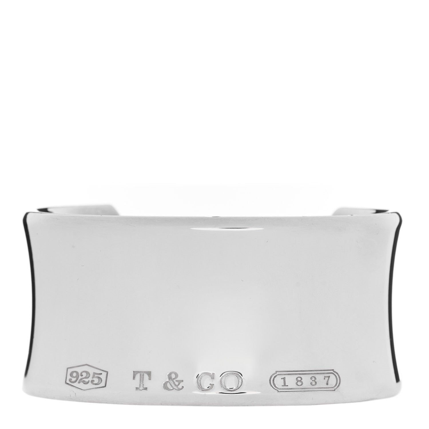 Tiffany Sterling Silver Wide 1837 Cuff Bracelet 1 of 3