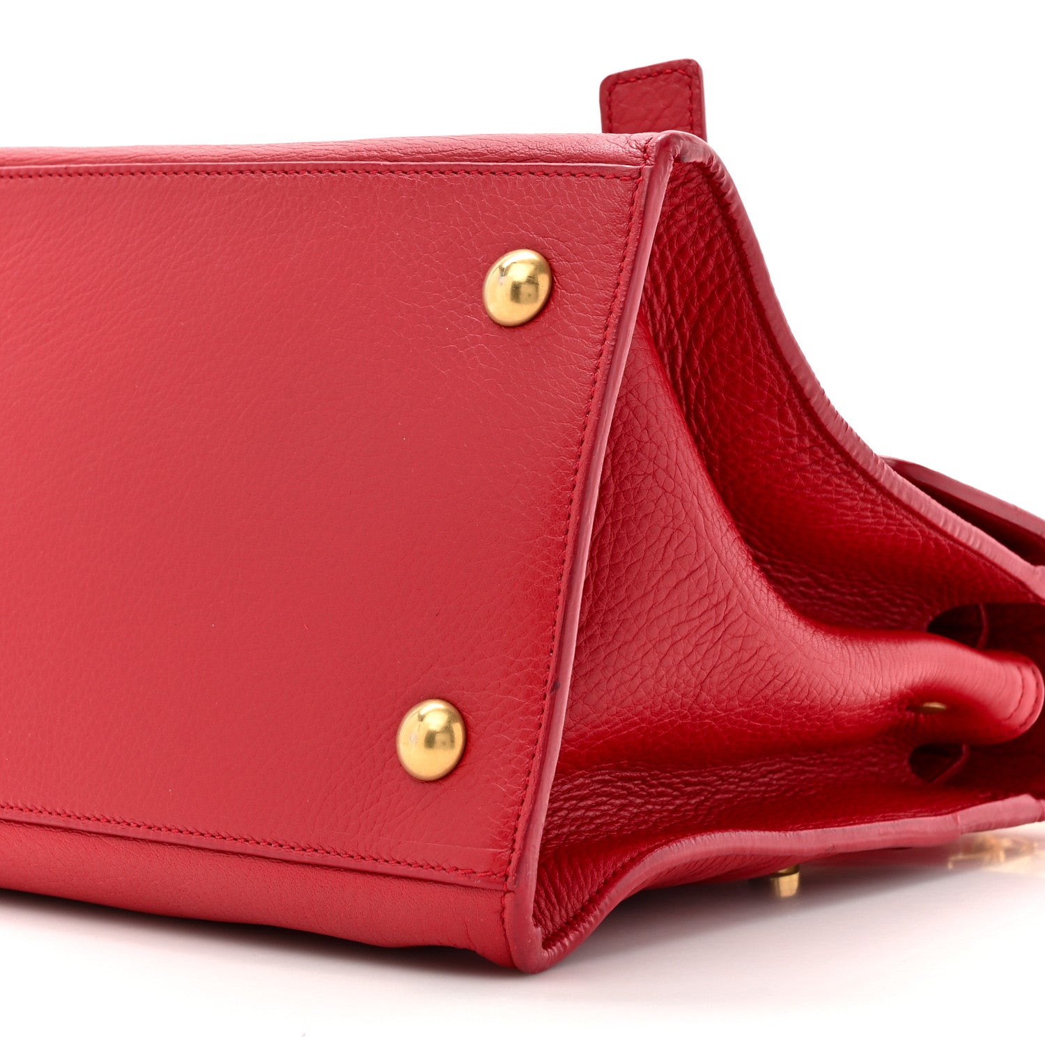 Saint Laurent Calfskin Canvas Small Muse Two Red 9 of 18
