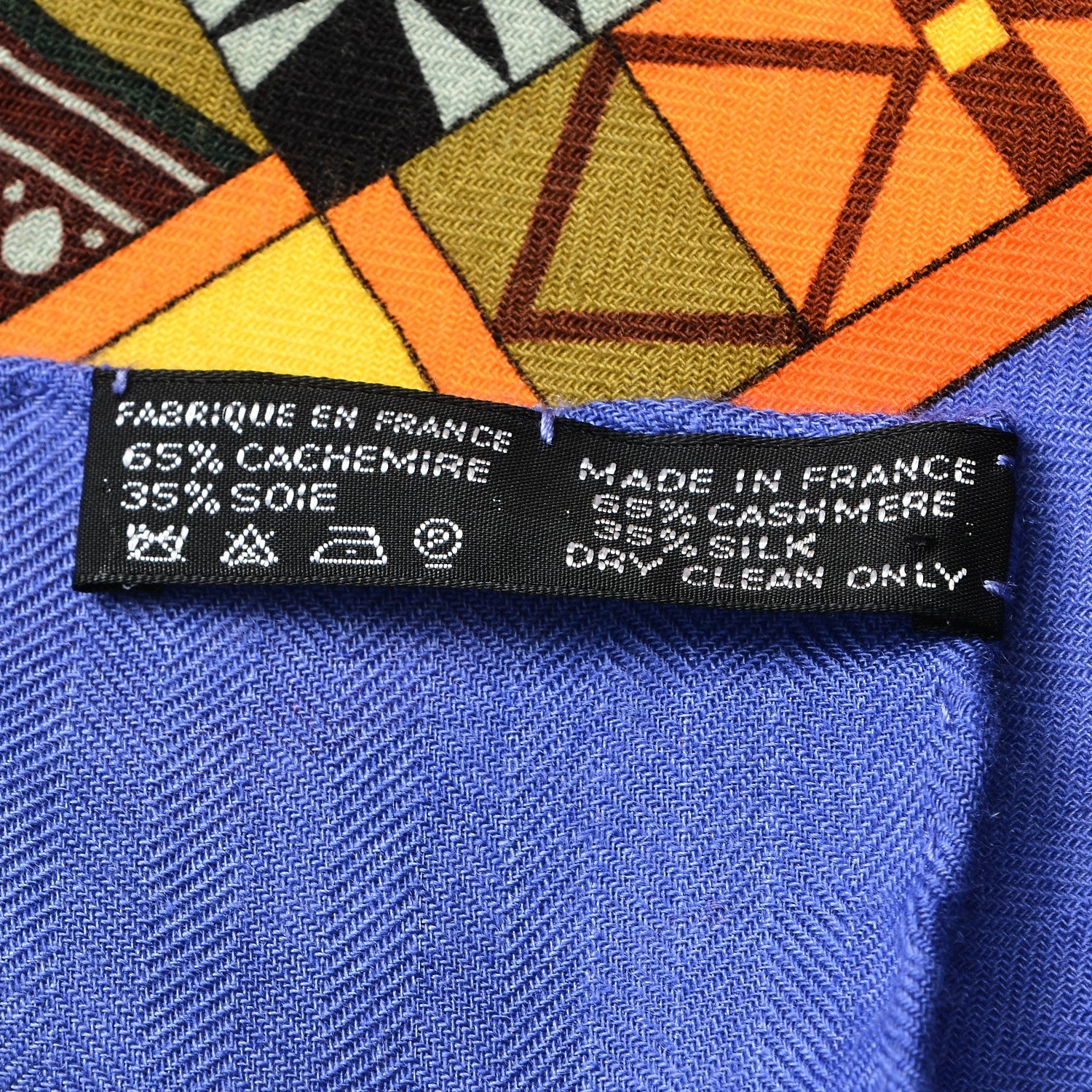 Hermes Cashmere Silk Cent Plis Des Miao Shawl 140 5 of 5