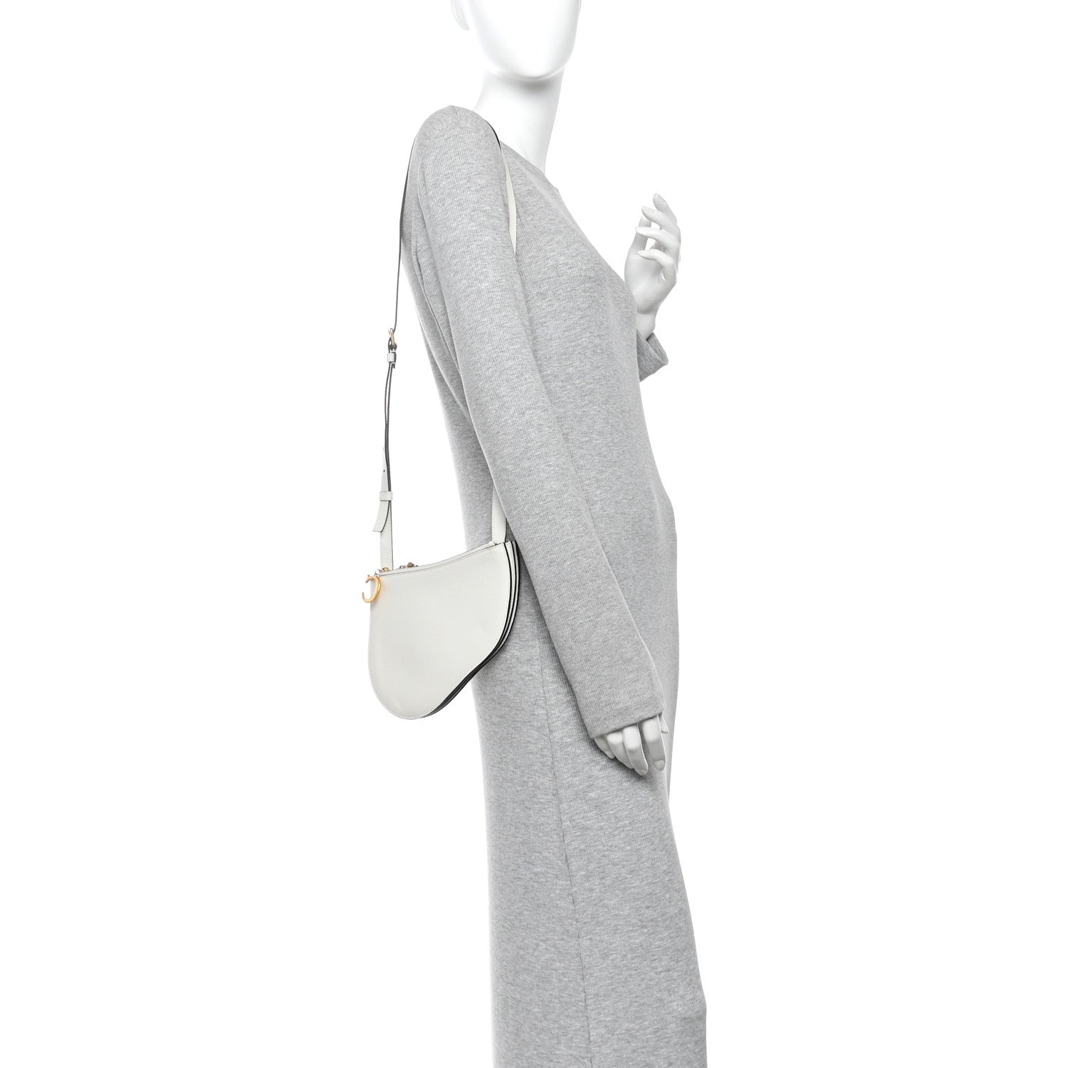 Christian Dior Goatskin Saddle Rodeo Pouch Latte 2 of 11