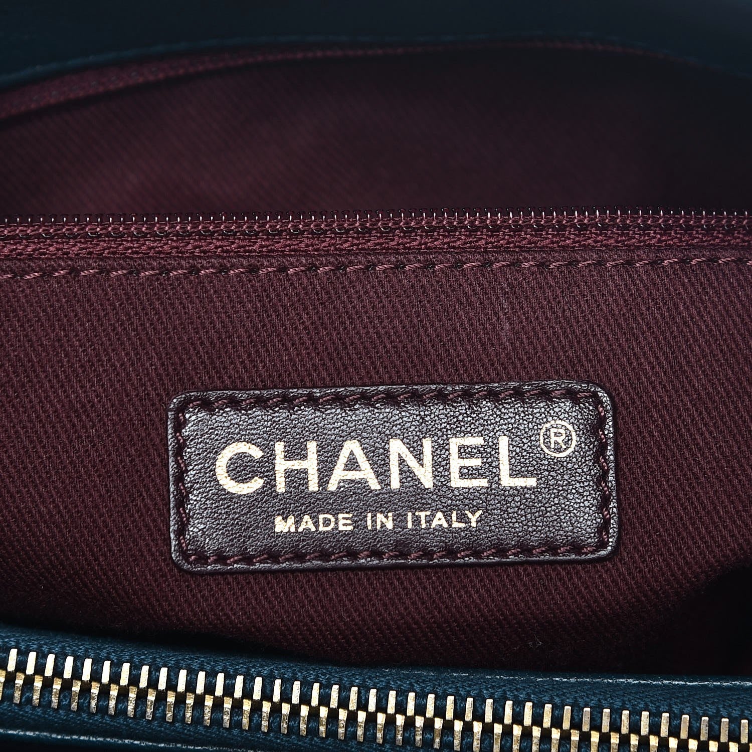 Chanel Patent Goatskin Quilted Small CC Eyelet Tote Blue 6 of 8