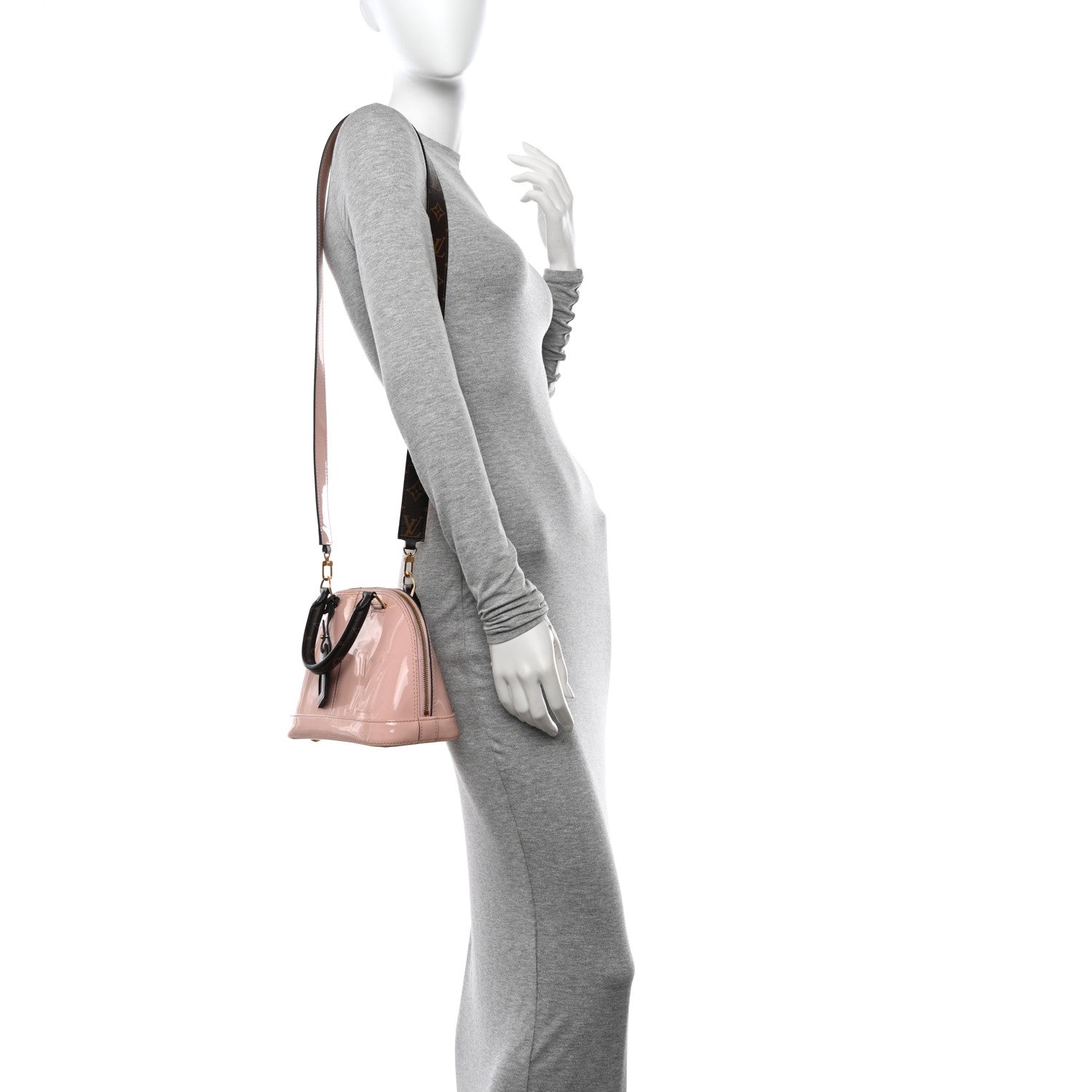 Louis Vuitton Patent Monogram Alma BB Rose Ballerine 2 of 12