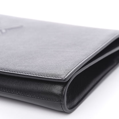 Saint Laurent Calfskin Monogram Large Belle De Jour Clutch Black 8 of 9