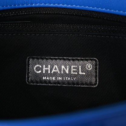 Chanel Patent Quilted Large Coco Shine Flap Blue 6 of 11