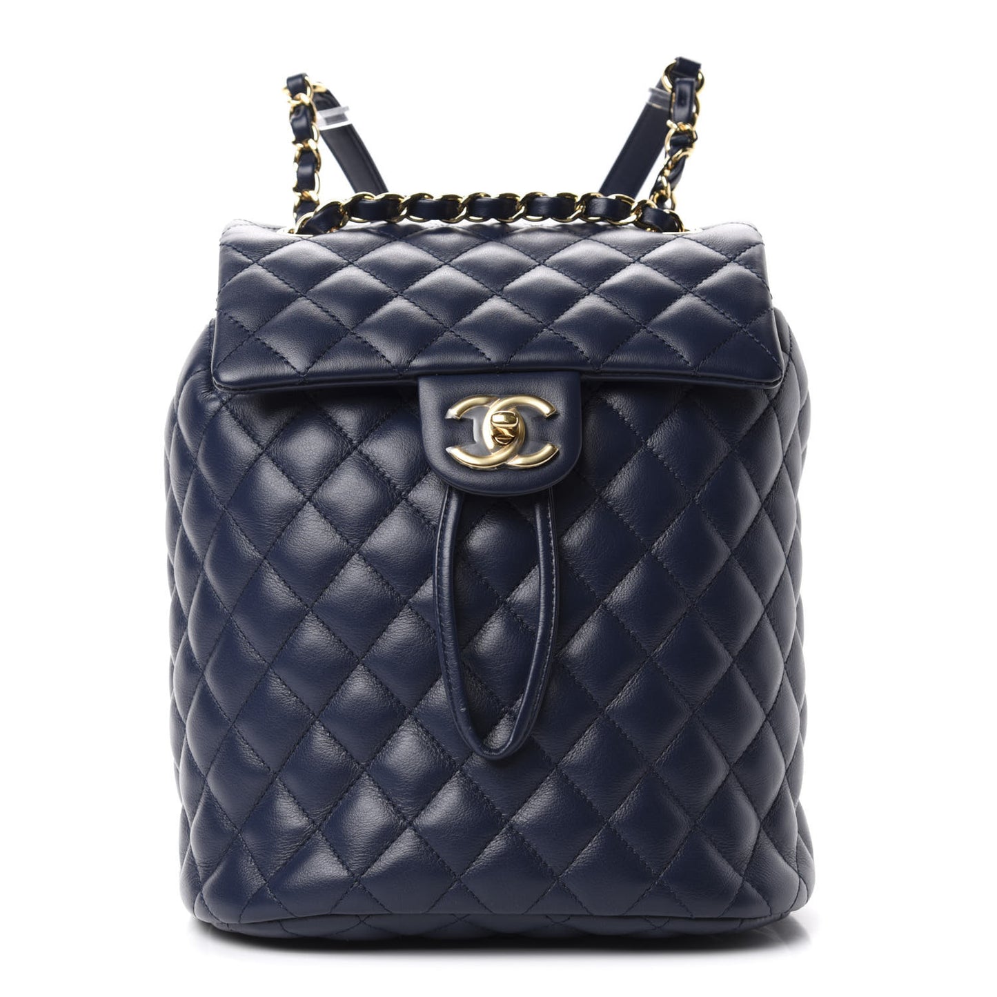Calfskin Quilted Small Urban Spirit Backpack Navy