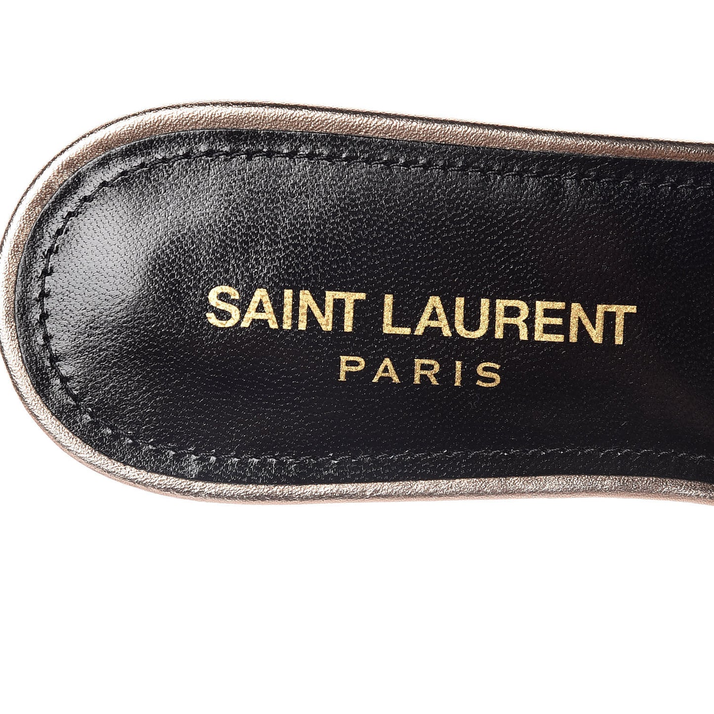 Metallic Lambskin Nu Pied 05 Slide Sandals 36.5 Metal Blush