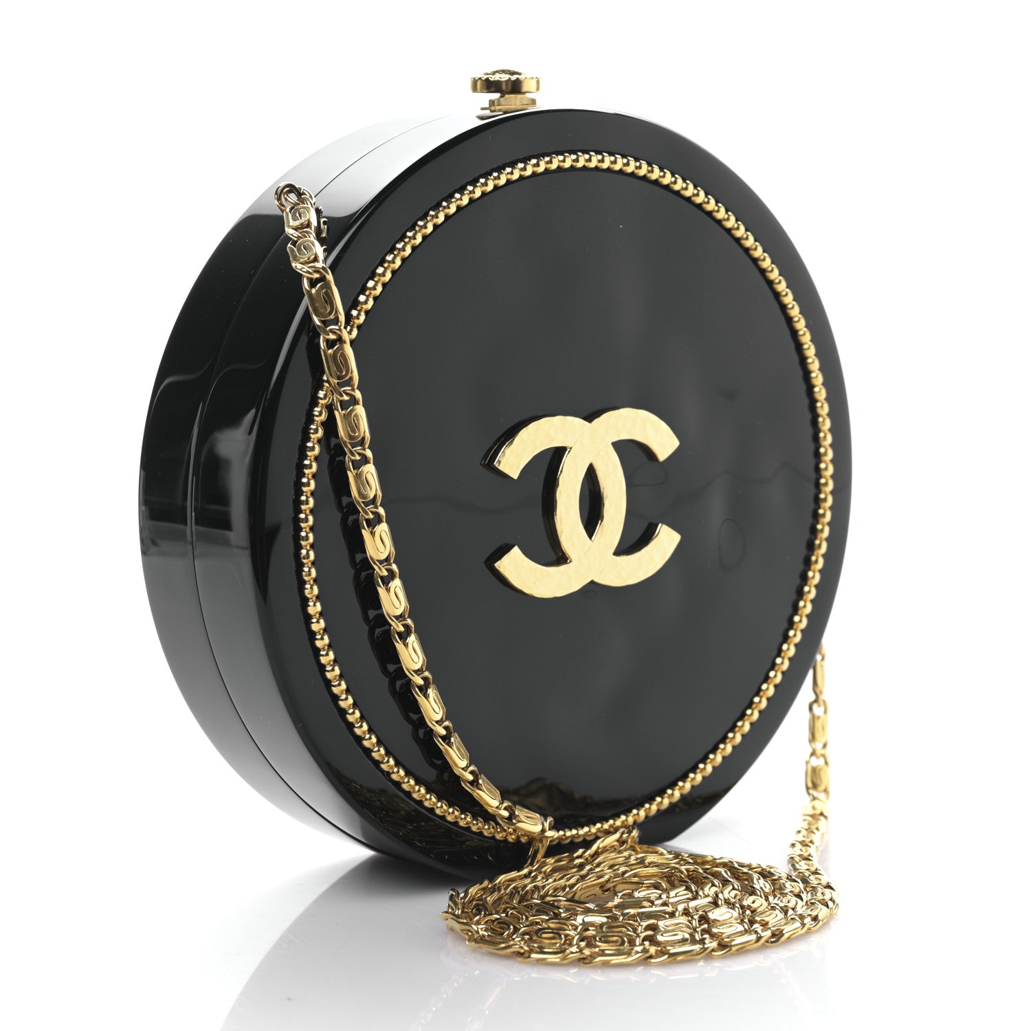 Chanel Resin Crystal CC Owl Black 3 of 9