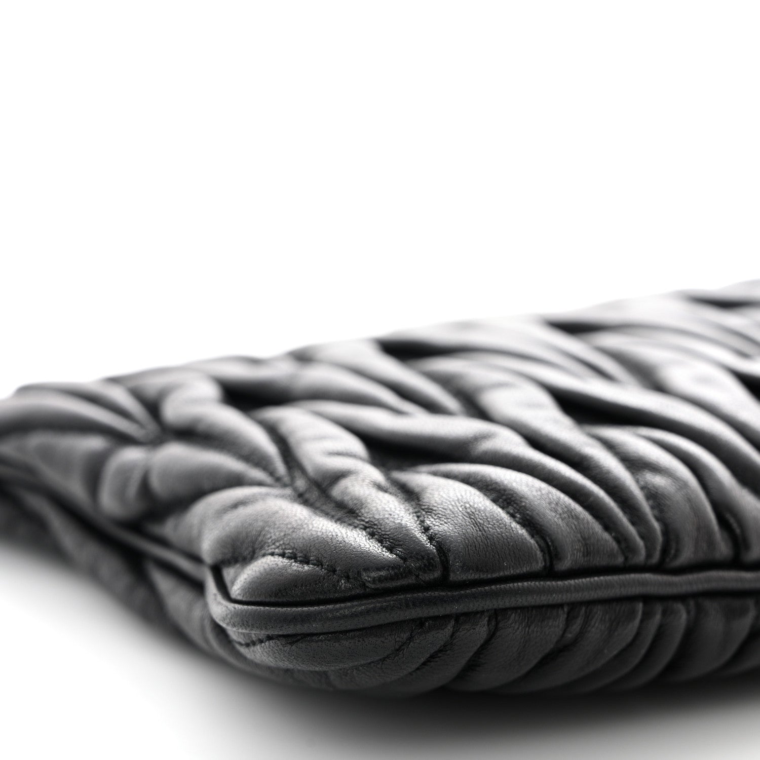 Miu Miu Nappa Matelasse Clutch Black 10 of 13