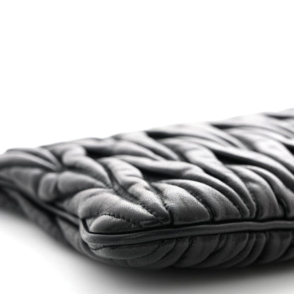 Miu Miu Nappa Matelasse Clutch Black 10 of 13