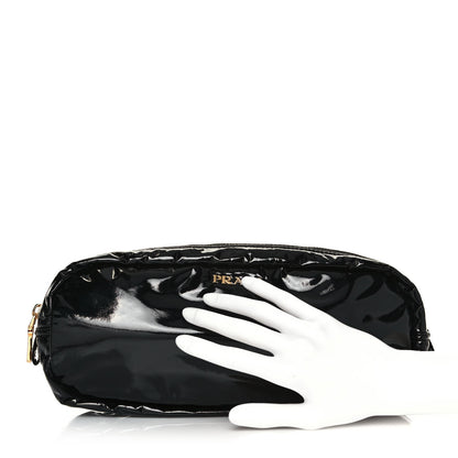 Prada Vernice Cosmetic Pouch Black 2 of 10