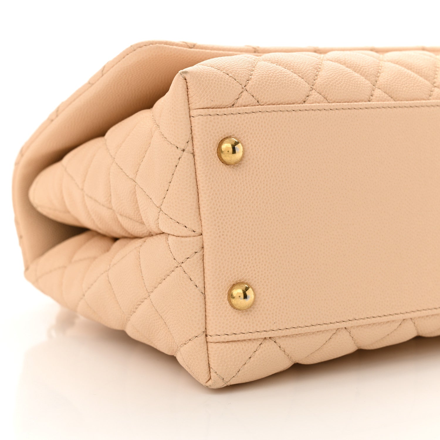 Chanel Caviar Quilted Small Coco Handle Flap Beige 9 of 11