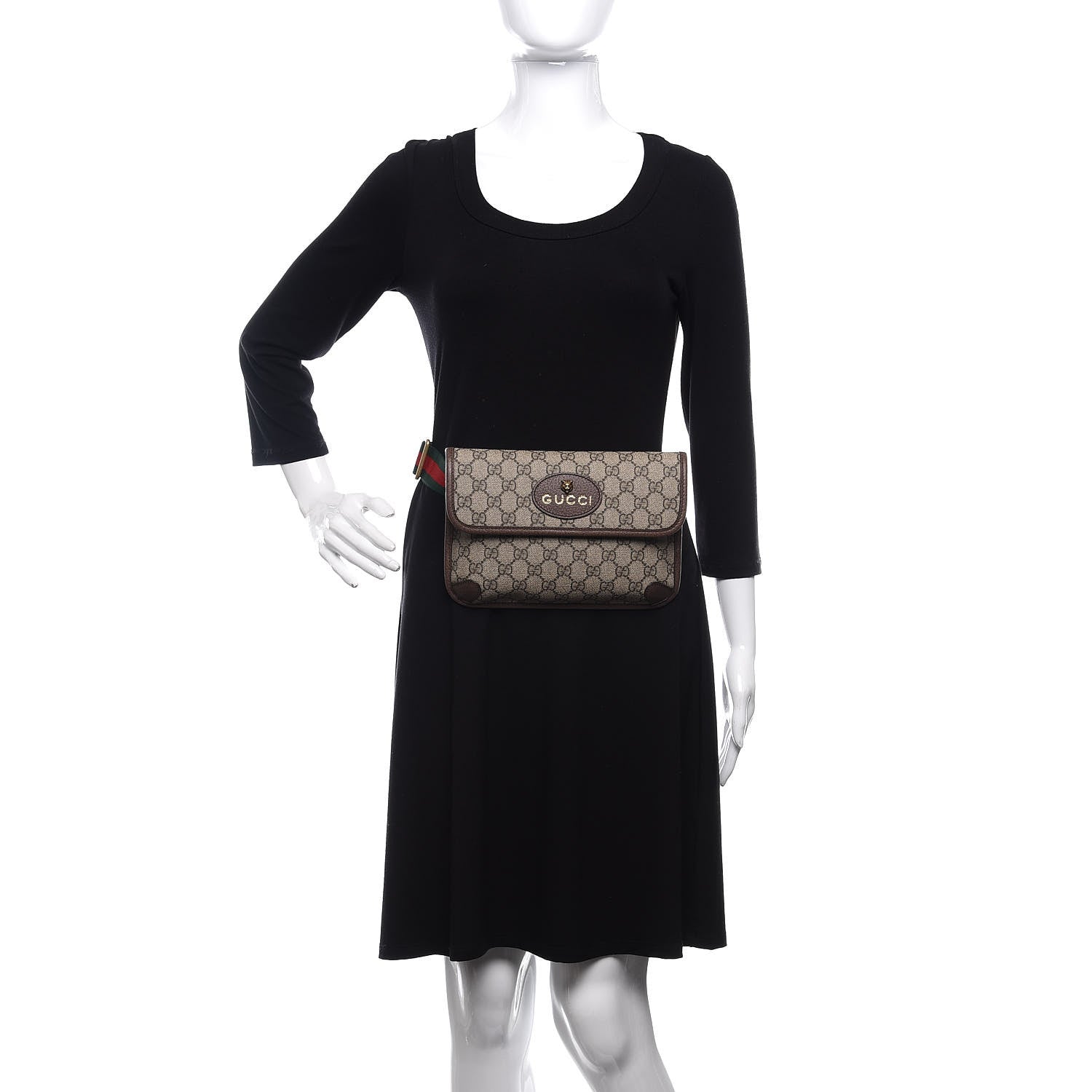 Gucci GG Supreme Monogram Neo Vintage Web Belt Bag Brown 2 of 10