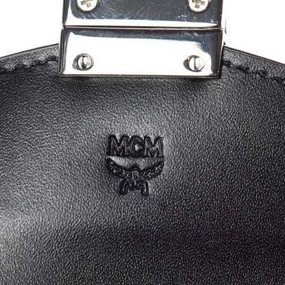 MCM Visetos Mini Accordion Card Wallet Black 6 of 6