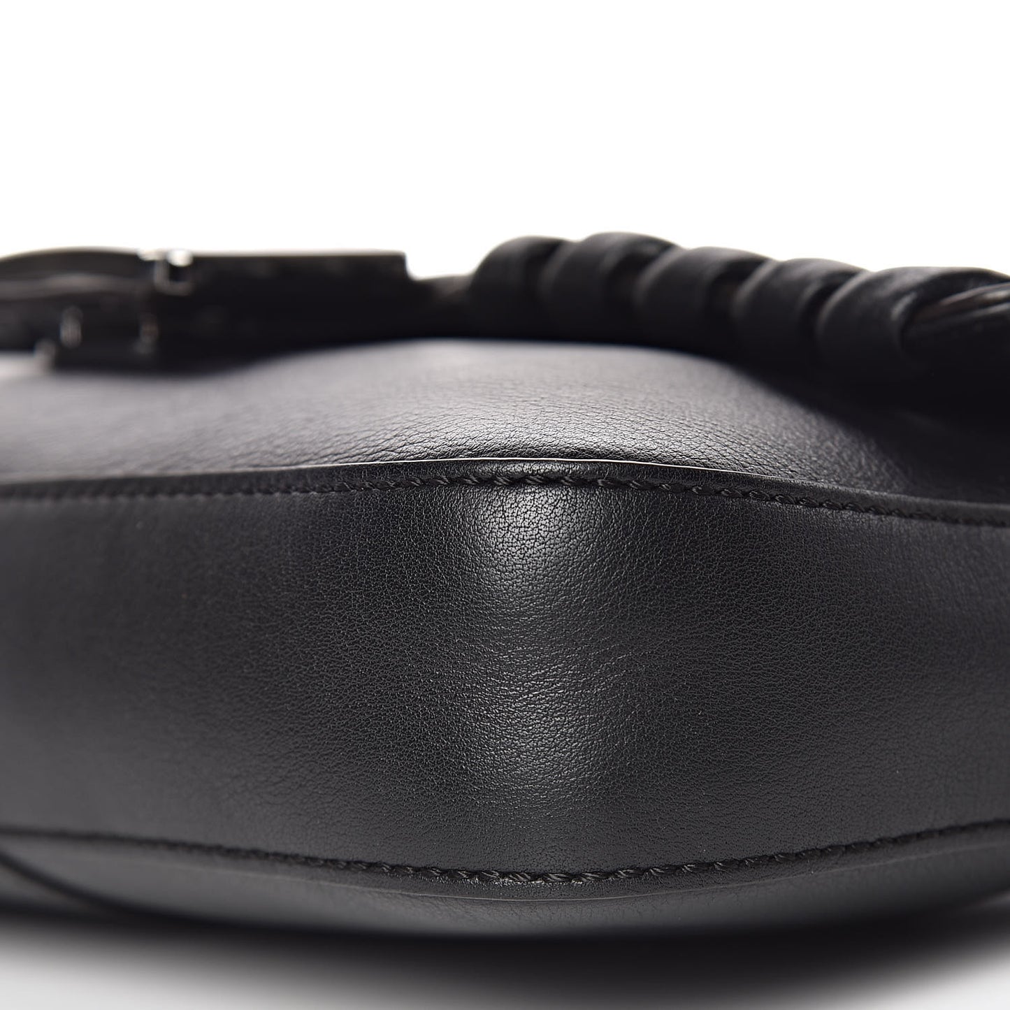 Vitello Dolce Lace Up Baguette Black
