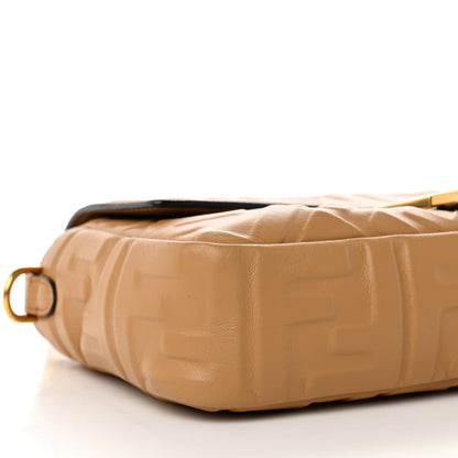 Fendi Nappa FF 1974 Embossed Baguette Miele Scuro 7 of 8