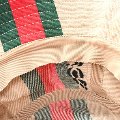 Gucci Monogram Canvas Web Bucket Hat XL Beige 10 of 10
