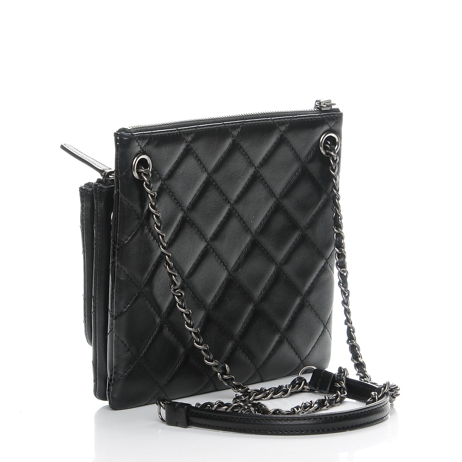 Chanel Patent Quilted Crossbody Black 3 of 10