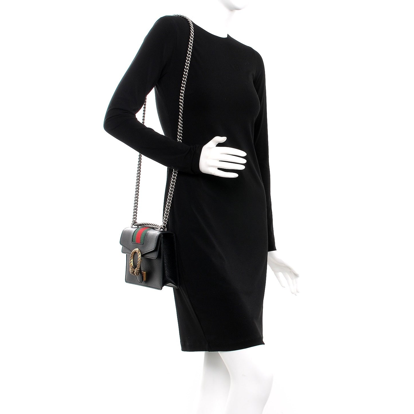 Calfskin Web Mini Dionysus Shoulder Bag Black