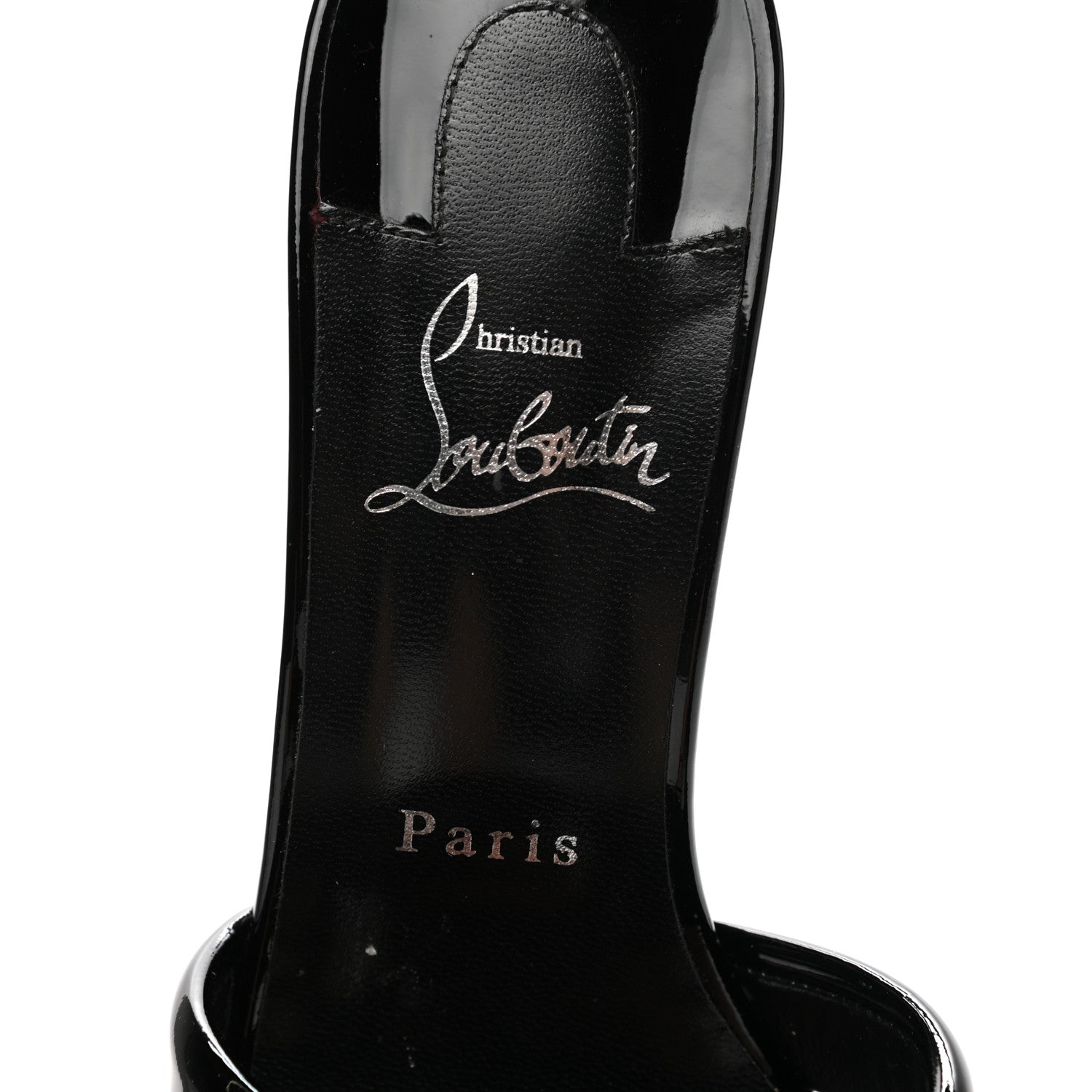 Christian Louboutin Patent Simply Me 70 Slide Sandals 38.5 Black 7 of 10