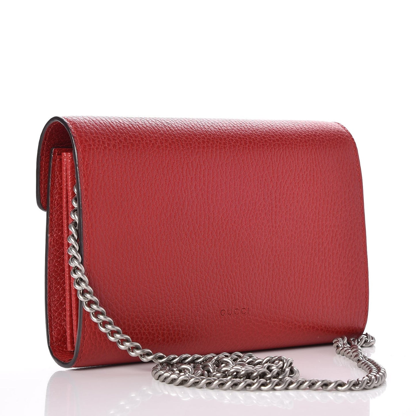 Calfskin Mini Dionysus Chain Wallet Hibiscus Red