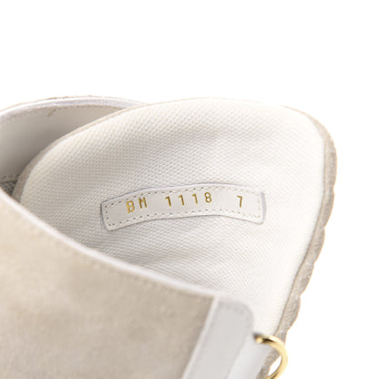 Louis Vuitton Calfskin Suede Mens Creeper Ankle Boots 7 White 9 of 10