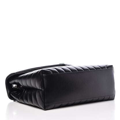 Saint Laurent Calfskin Y Quilted Monogram Medium Loulou Chain Satchel Black 4 of 9
