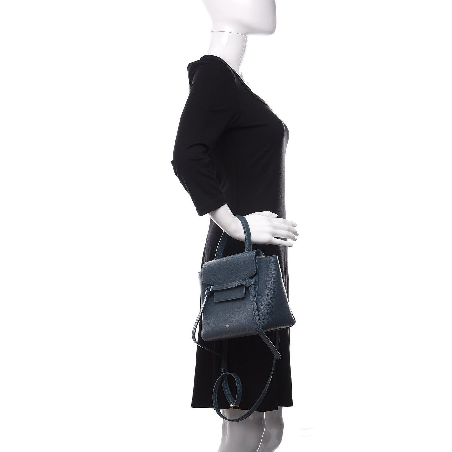 Baby Grained Calfskin Nano Belt Bag Abyss Blue