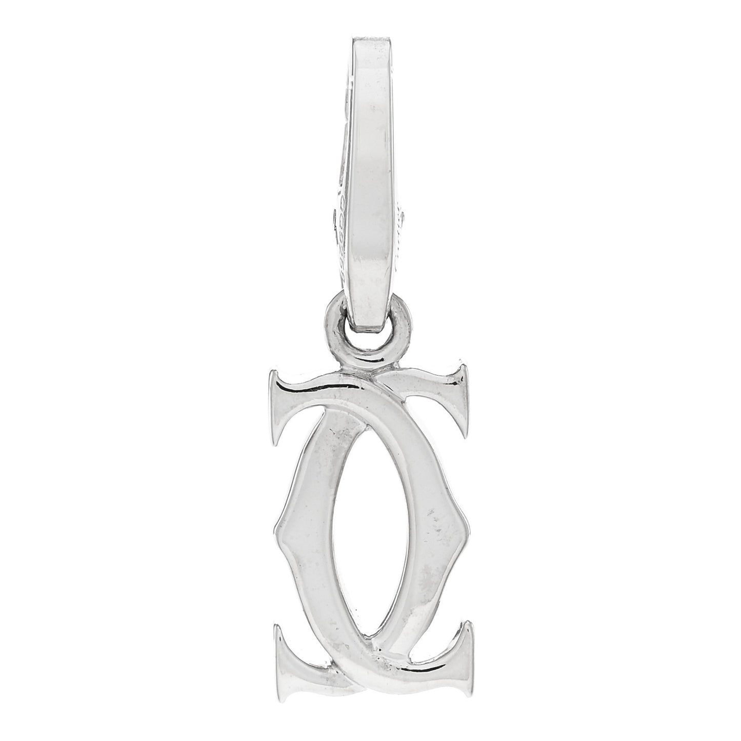 18K White Gold Logo Charm