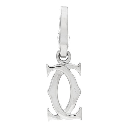 Cartier 18K White Gold Logo Charm 1 of 4