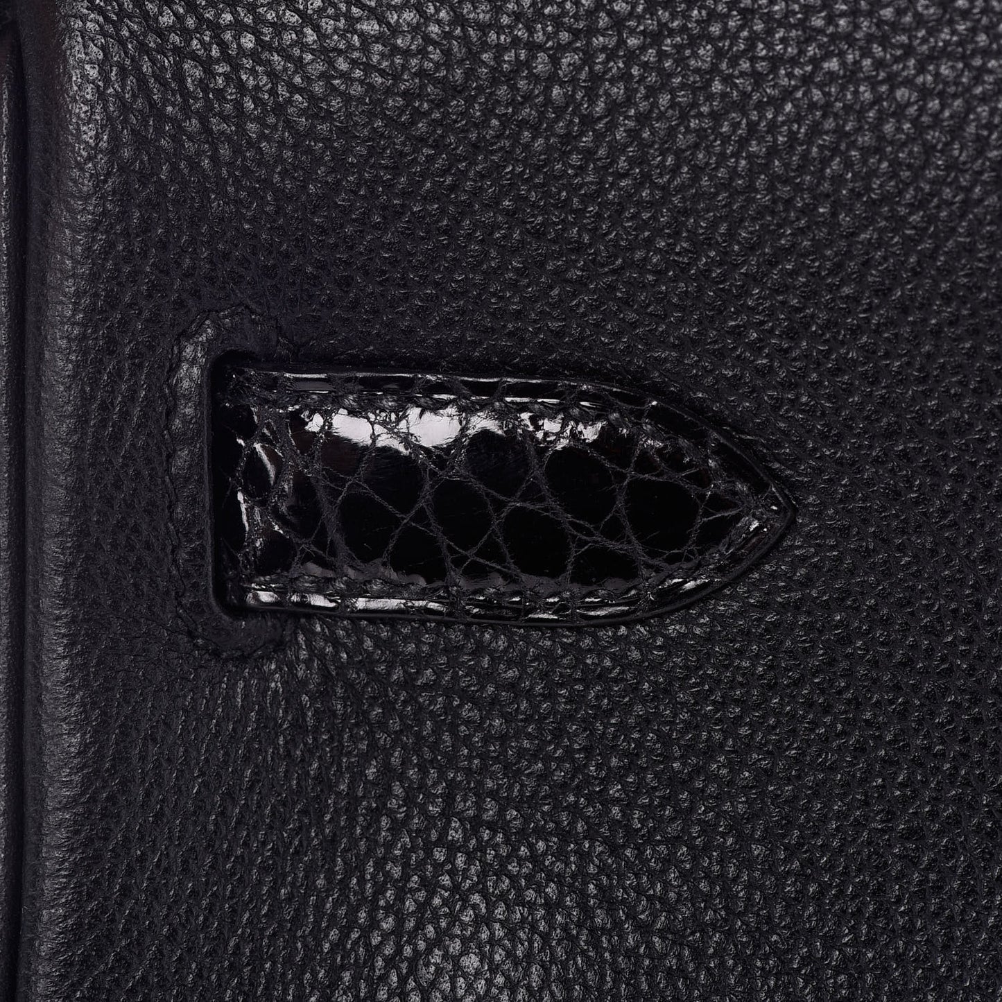 Taurillon Novillo Shiny Niloticus Crocodile Birkin Touch 30 Black